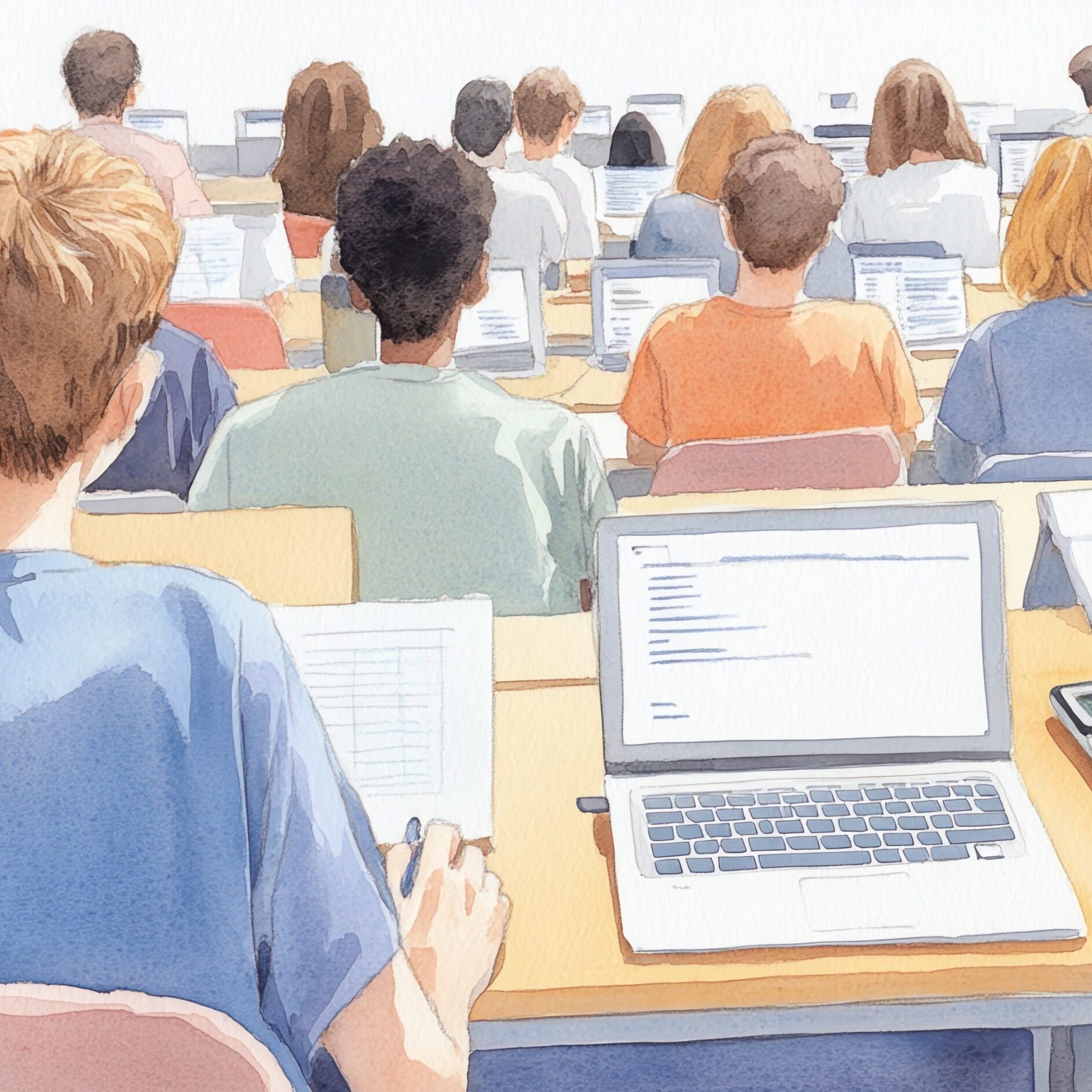 Students engaged in a classroom